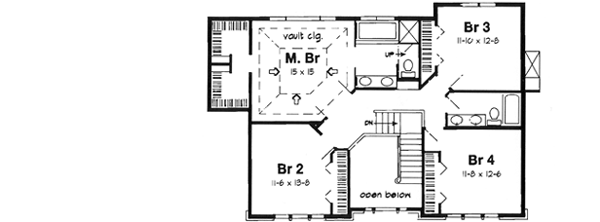 Upper/Second Floor Plan: 46-453