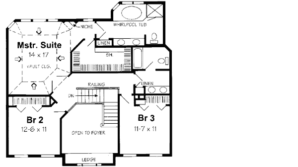 Upper/Second Floor Plan: 46-456