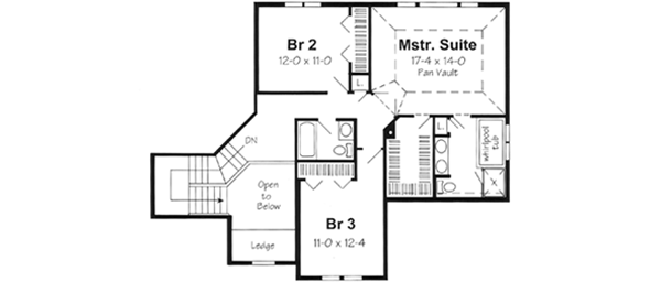 Upper/Second Floor Plan: 46-457