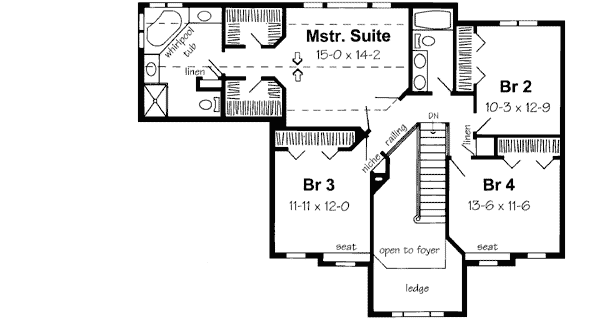 Upper/Second Floor Plan: 46-458