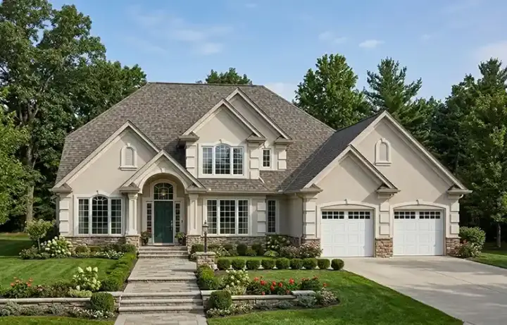Traditional house plans 46-462 - front exterior, 2,755 sq ft, 4 bed, 2 bath house plans | Monster House Plans