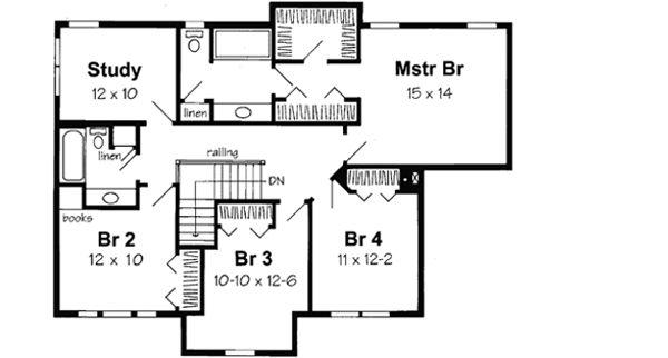 Upper/Second Floor Plan: 46-465