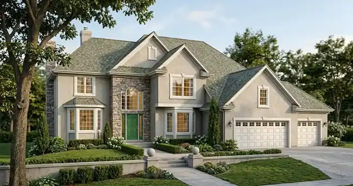 Traditional house plans 46-473 - front exterior, 2,632 sq ft, 3 bed, 2 bath house plans | Monster House Plans