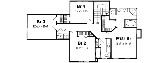 Upper/Second Floor Plan: 46-478