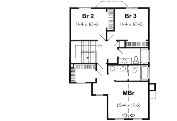 Upper/Second Floor Plan: 46-481