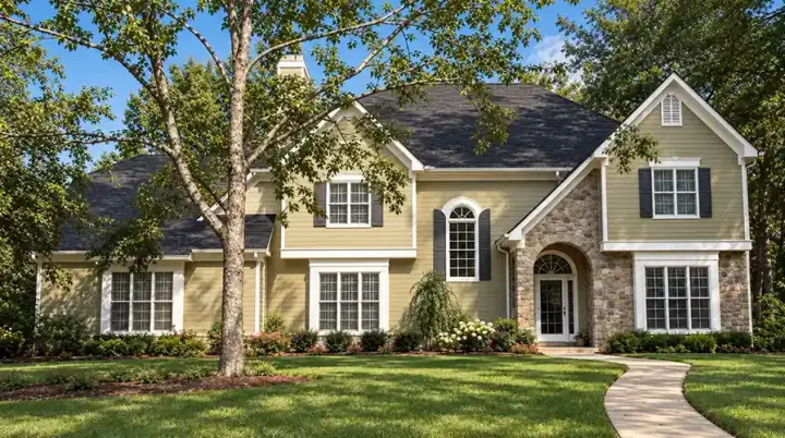 French Country house plans 46-484 - front exterior, 2,897 sq ft, 4 bed, 2 bath house plans | Monster House Plans