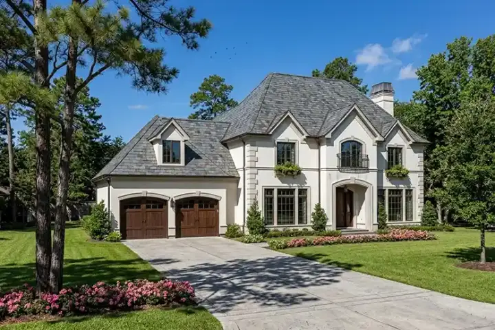 European house plans 46-486 - front exterior, 3,261 sq ft, 3 bed, 3 bath house plans | Monster House Plans