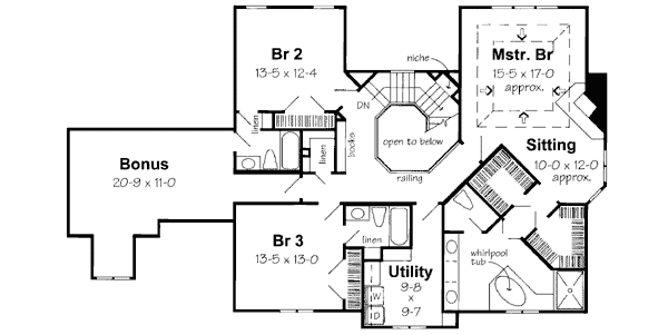 Upper/Second Floor Plan: 46-486