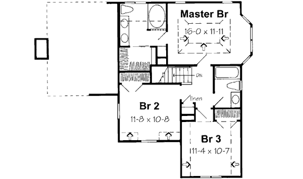 Upper/Second Floor Plan: 46-488