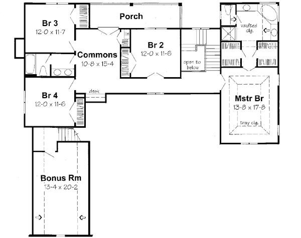 Upper/Second Floor Plan: 46-489