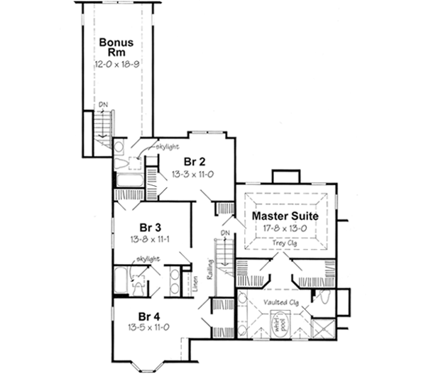 Upper/Second Floor Plan: 46-491