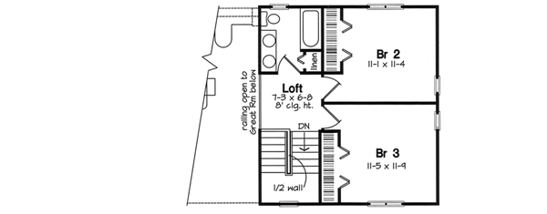 Upper/Second Floor Plan: 46-502