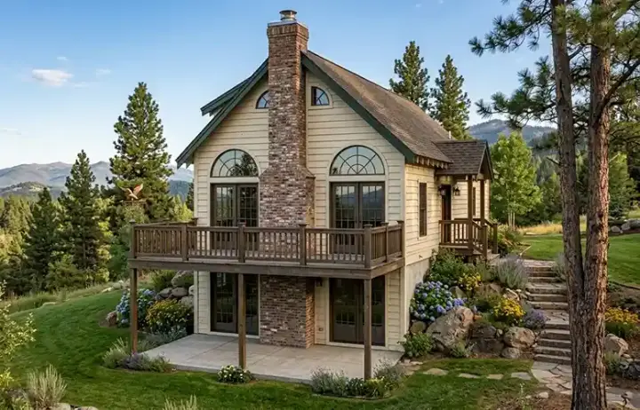 Traditional house plans 46-503 - front exterior, 1,562 sq ft, 3 bed, 2 bath house plans | Monster House Plans