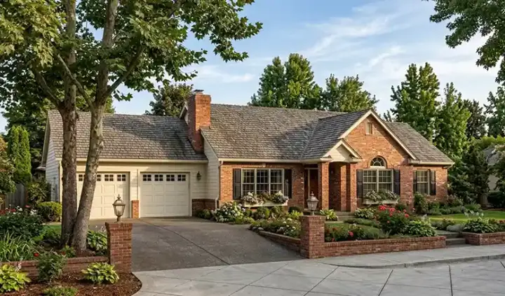 Traditional house plans 46-507 - front exterior, 1,330 sq ft, 2 bed, 2 bath house plans | Monster House Plans