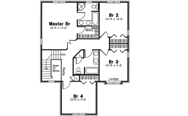 Upper/Second Floor Plan: 46-508