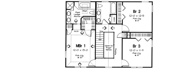 Upper/Second Floor Plan: 46-510