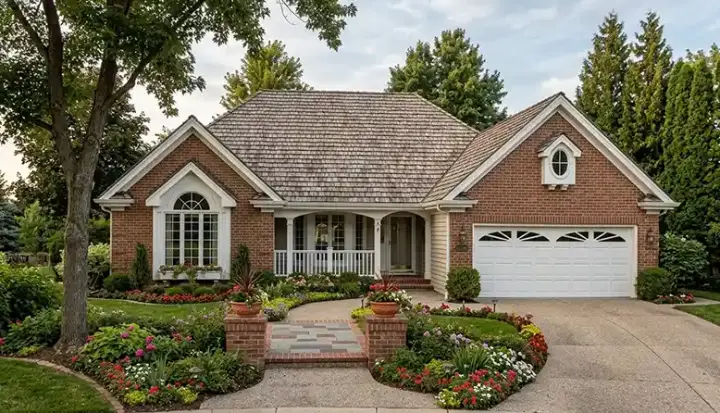 Traditional house plans 46-511 - front exterior, 1,771 sq ft, 2 bed, 2 bath house plans | Monster House Plans