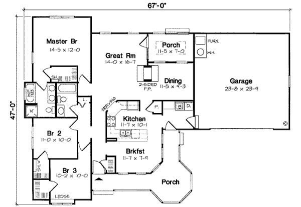 Main Floor Plan: 46-515