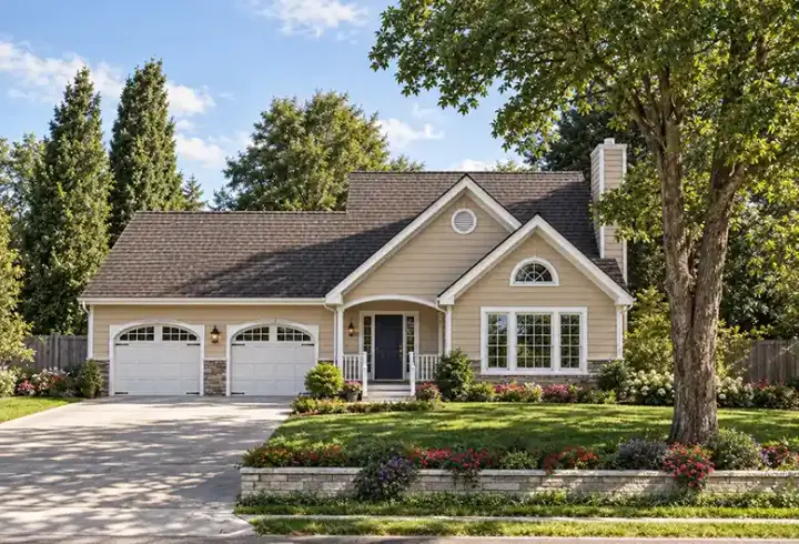 Traditional house plans 46-517 - front exterior, 1,741 sq ft, 3 bed, 2 bath house plans | Monster House Plans