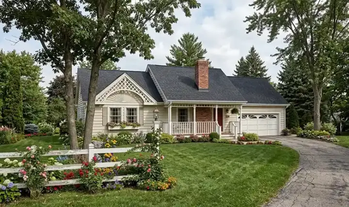 Country house plans 46-520 - front exterior, 1,112 sq ft, 3 bed, 2 bath house plans | Monster House Plans