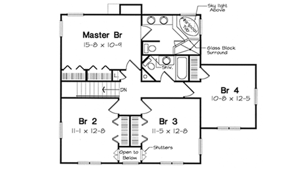 Upper/Second Floor Plan: 46-521