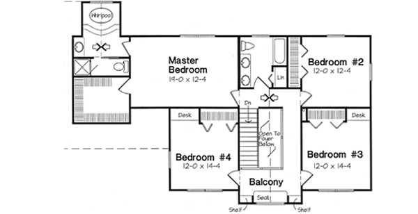 Upper/Second Floor Plan: 46-528