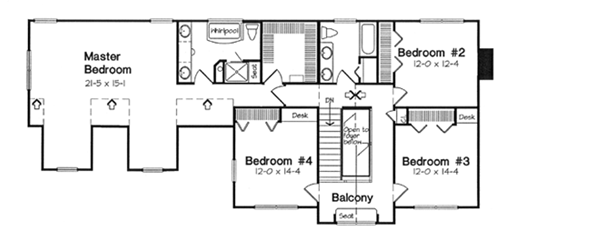 Upper/Second Floor Plan: 46-529