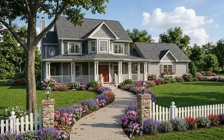 Southern house plans 46-531 - front exterior, 2,426 sq ft, 4 bed, 2 bath house plans | Monster House Plans