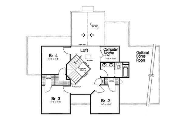 Upper/Second Floor Plan: 46-533