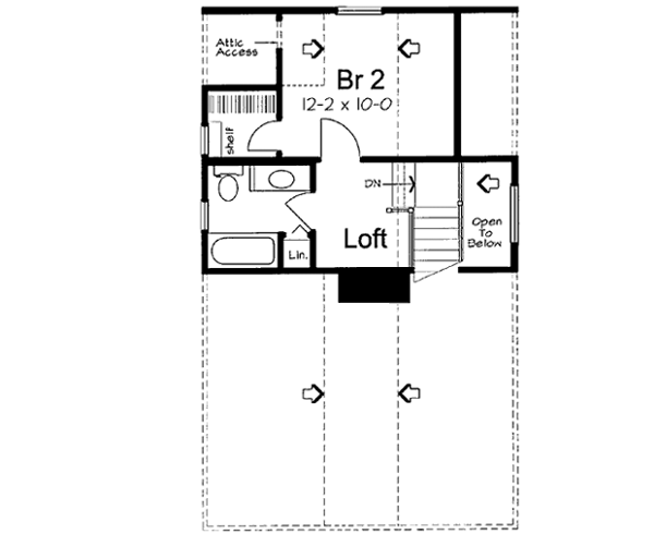 Upper/Second Floor Plan: 46-536
