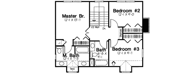Upper/Second Floor Plan: 46-537