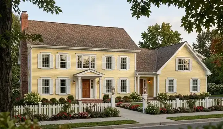Colonial house plans 46-544 - front exterior, 3,150 sq ft, 3 bed, 2 bath house plans | Monster House Plans