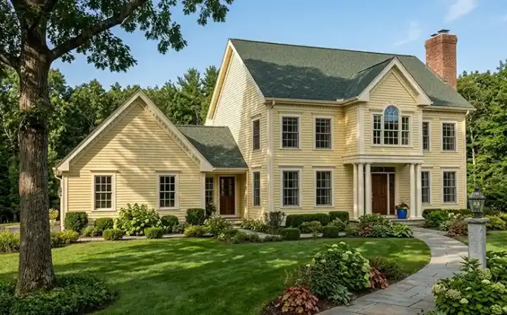 Southern Colonial house plans 46-545 - front exterior, 2,159 sq ft, 3 bed, 2 bath house plans | Monster House Plans