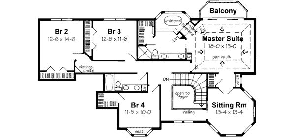 Upper/Second Floor Plan: 46-546