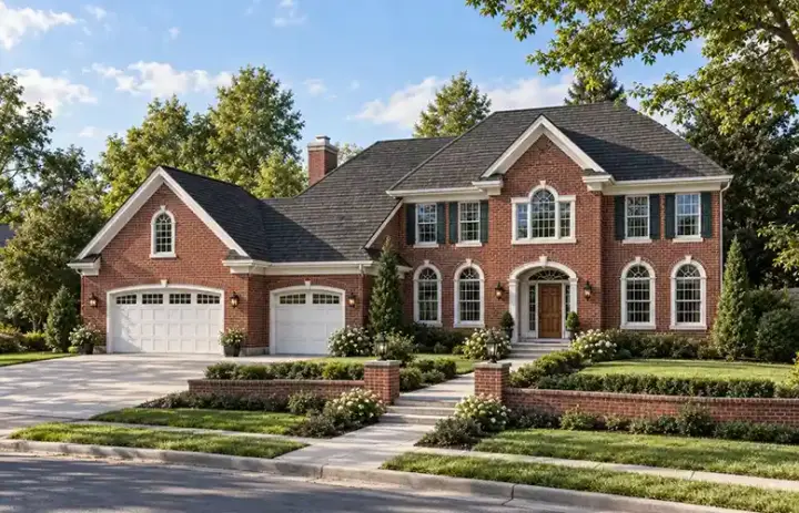 Traditional house plans 46-547 - front exterior, 3,339 sq ft, 4 bed, 2 bath house plans | Monster House Plans