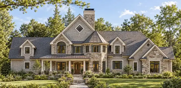 Traditional house plans 46-556 - front exterior, 3,475 sq ft, 4 bed, 3 bath house plans | Monster House Plans