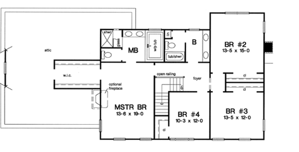 Upper/Second Floor Plan: 46-565