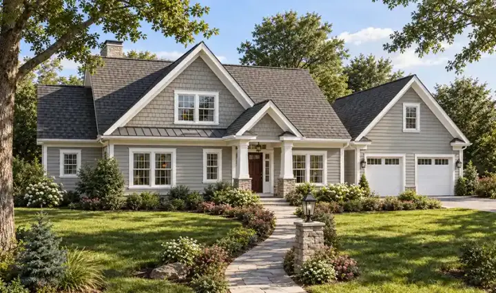 Traditional house plans 46-571 - front exterior, 2,592 sq ft, 3 bed, 2 bath house plans | Monster House Plans