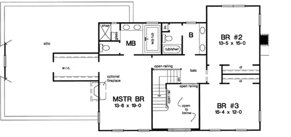Upper/Second Floor Plan: 46-572
