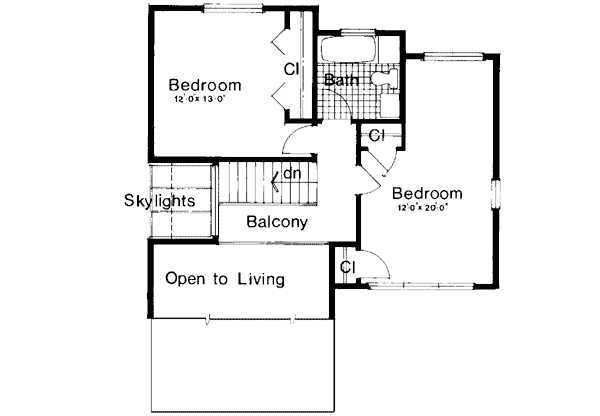 Upper/Second Floor Plan: 46-575