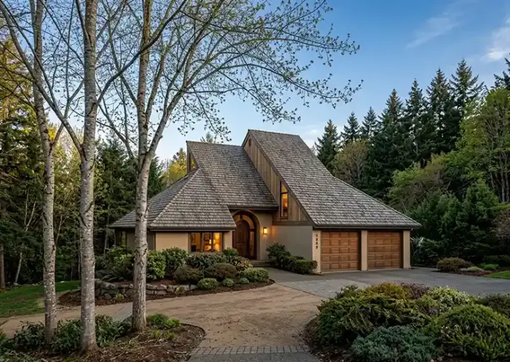 Contemporary house plans 46-577 - front exterior, 1,338 sq ft, 3 bed, 2 bath house plans | Monster House Plans