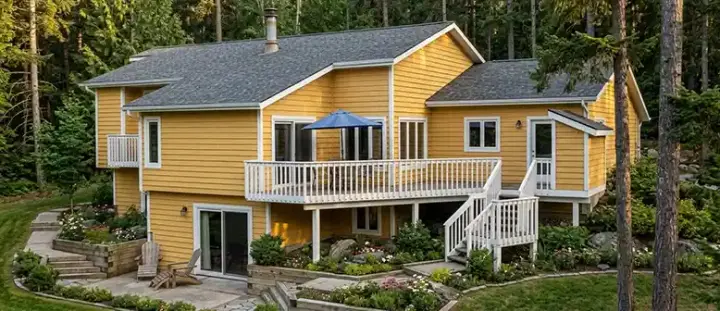 Contemporary house plans 46-582 - front exterior, 2,843 sq ft, 3 bed, 2 bath house plans | Monster House Plans