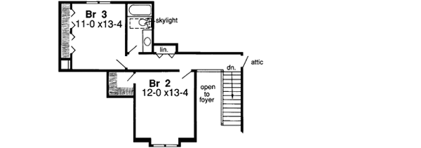Upper/Second Floor Plan: 46-596