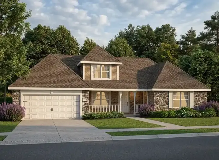 Traditional house plans 46-599 - front exterior, 2,016 sq ft, 4 bed, 3 bath house plans | Monster House Plans
