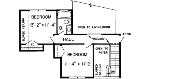 Upper/Second Floor Plan: 46-599