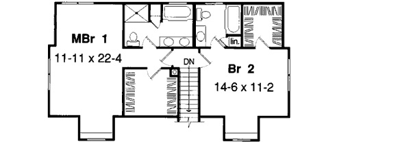 Upper/Second Floor Plan: 46-606