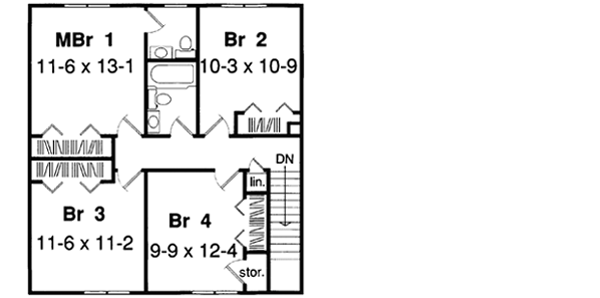 Upper/Second Floor Plan: 46-607