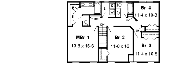 Upper/Second Floor Plan: 46-621
