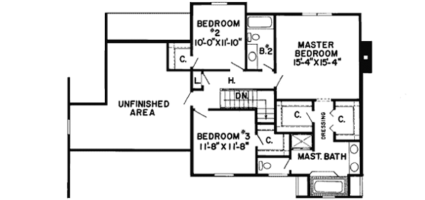 Upper/Second Floor Plan: 46-625