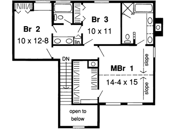 Upper/Second Floor Plan: 46-627